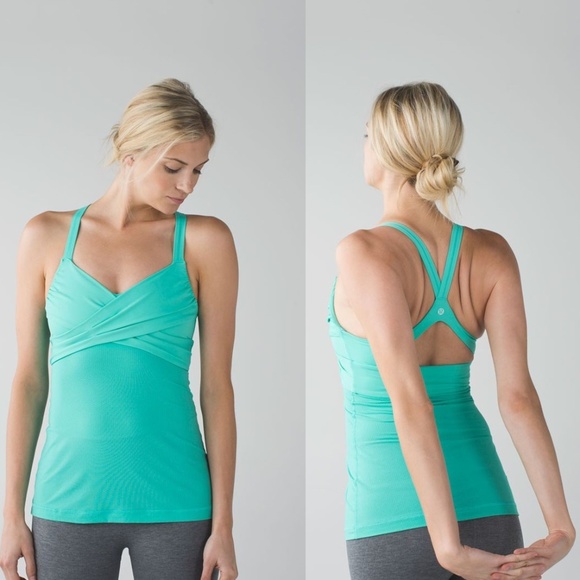 lululemon athletica Tops - Lululemon Wrap It Up Tank Criss Cross Workout 8